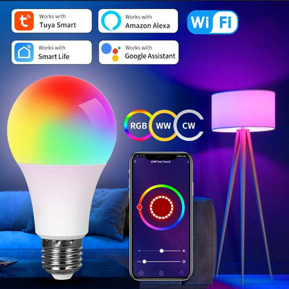 Tuya Smart WiFi LED Light Bulbs Alexa LED Lamp RGB Smart