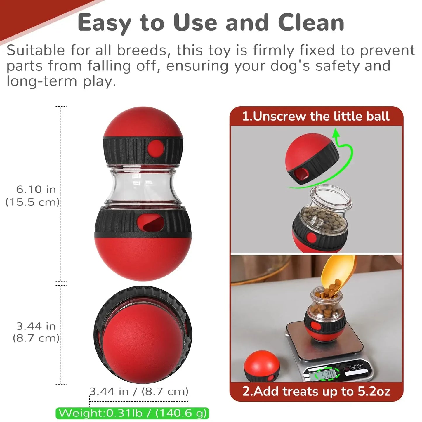 Dog Puzzle Toy Elliptical Track Rolling Increase