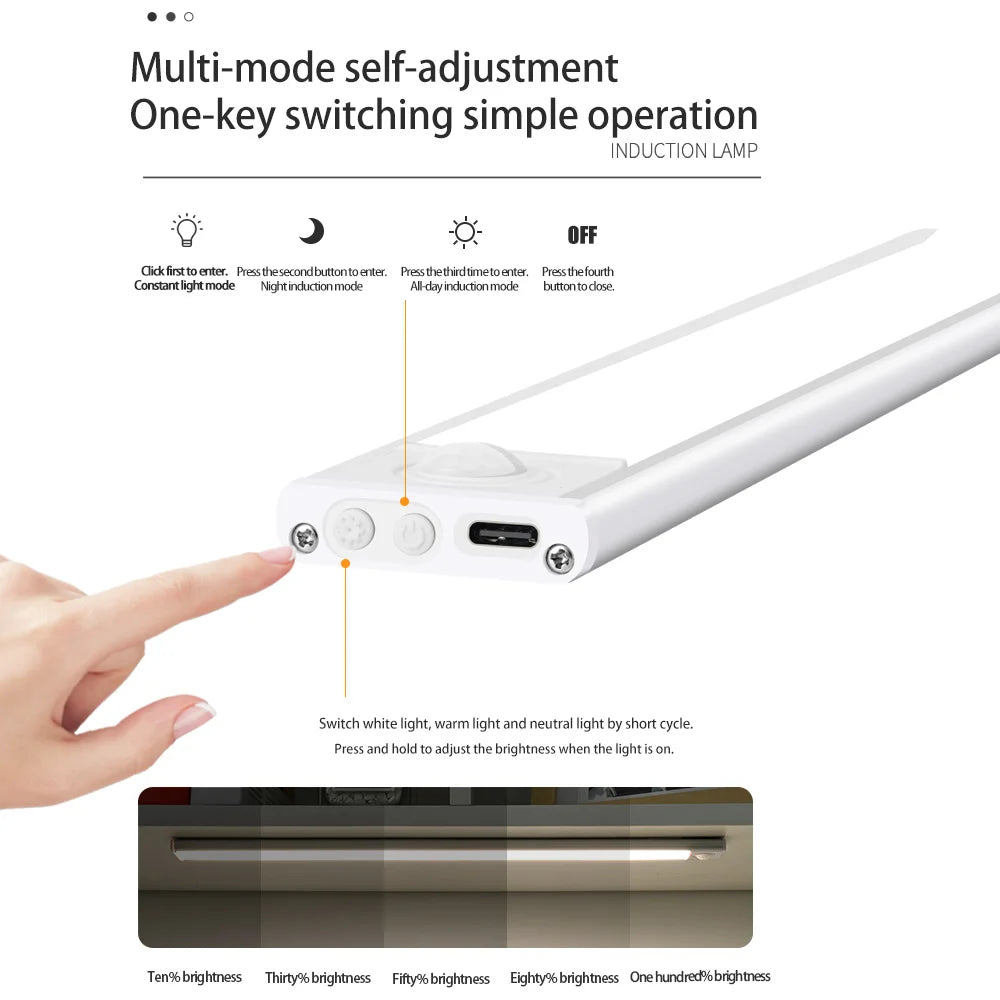 LED Motion Sensor Light Night Light Wireless USB