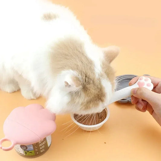 Long handled pet canned food spoon cat canned