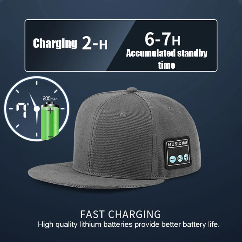 Bluetooth Sports Music Hat Headphone Dual Speaker