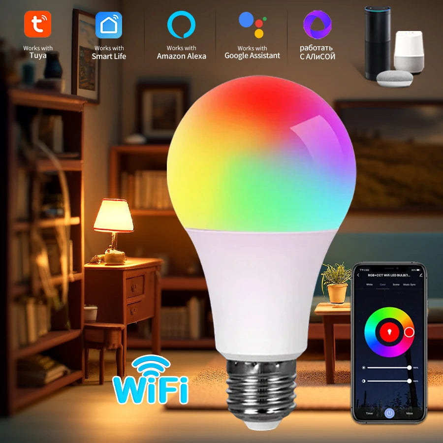 Tuya Smart WiFi LED Light Bulbs Alexa LED Lamp RGB Smart