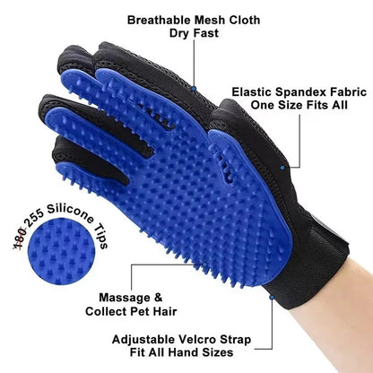 Pet Hair Remover Shower Gloves Puppy Cats Bath Brush