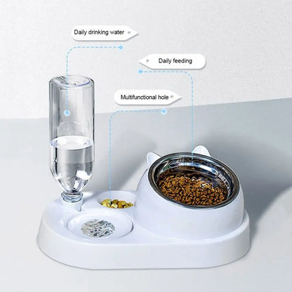 Food Container with Waterer Pet Waterer Feeder