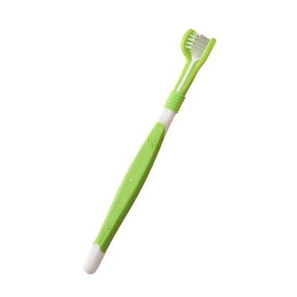 3-Sided Pet Toothbrush Dog Plastic Toothbrush Removing