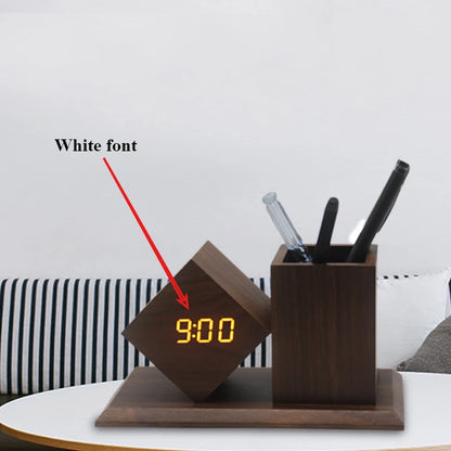 Creative Wooden Clock LED Smart Home Desk