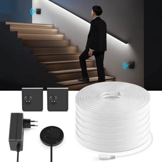 Two PIR Motion Sensor Switch 24V Neon LED Strip Light