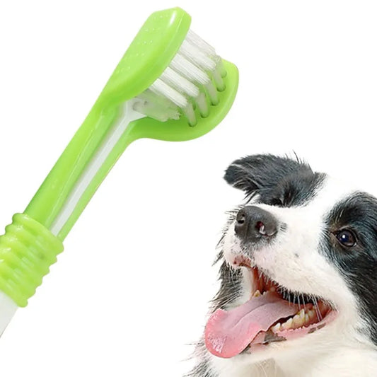 3-Sided Pet Toothbrush Dog Plastic Toothbrush Removing
