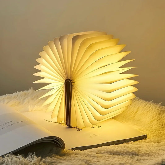 LED Wooden Book Lamp Children Reading light USB Bedside