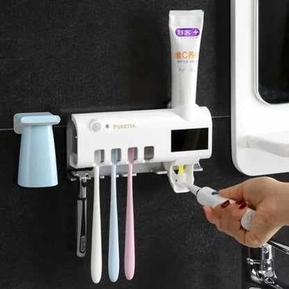 Bathroom Shower Storage Solar Energy UV Light Toothbrush