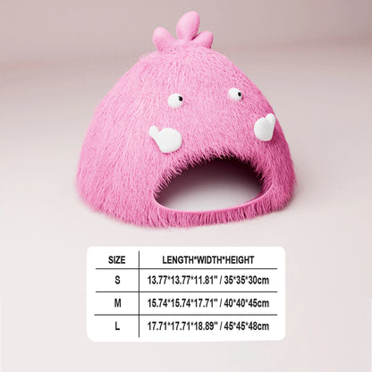 Cat Bed House Dog Kennel Cute Monster Cartoon Warm