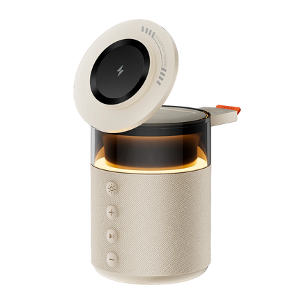 Magnetic Wireless Charging Station with Wireless Speaker