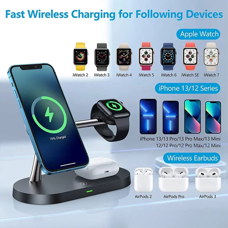 Wireless Charger Stand Magnetic Fast Charging Station