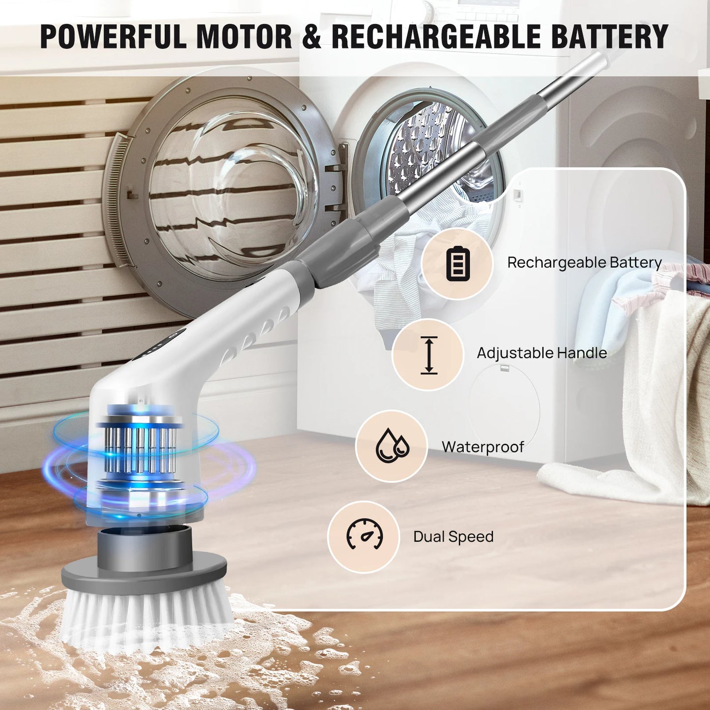 DayPlus Electric Spin Scrubber Cordless Rechargeable