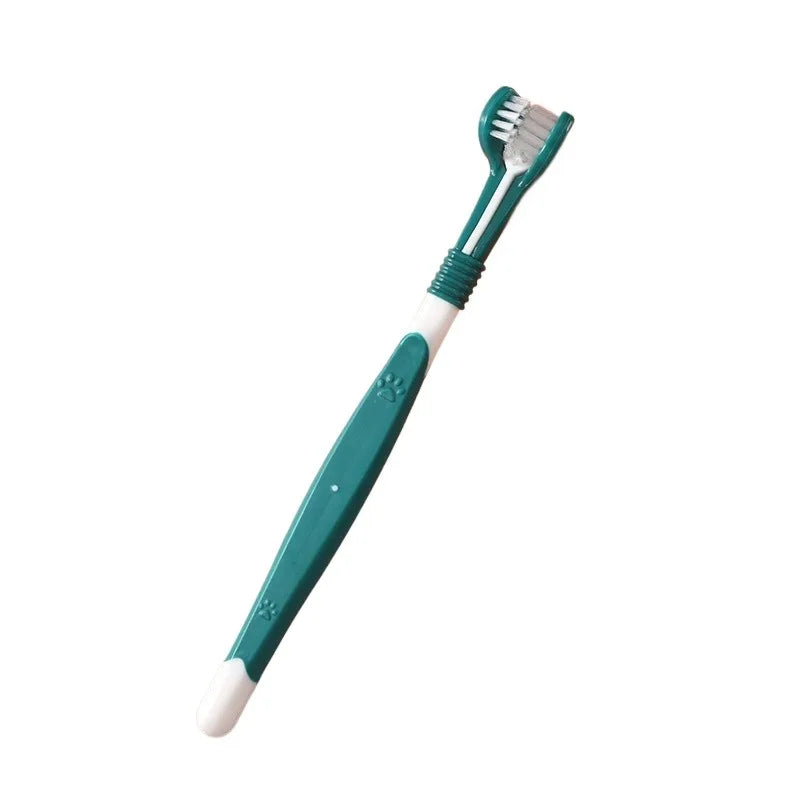 3-Sided Pet Toothbrush Dog Plastic Toothbrush Removing