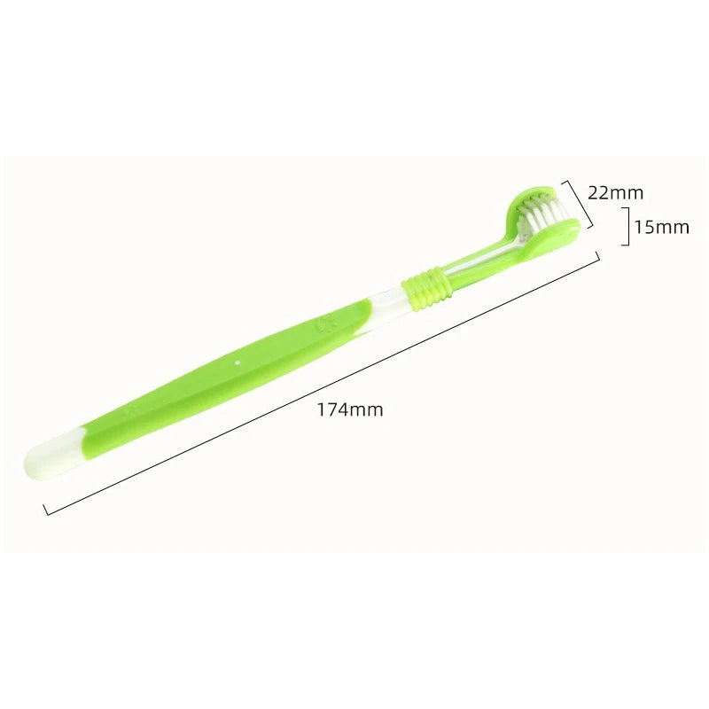 3-Sided Pet Toothbrush Dog Plastic Toothbrush Removing